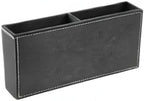 Black PU Leather Remote Controller Holder TV Guide CD DVD Controller Organizer - Image 8