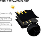 DWCN Short Black Blackout Curtains - Image 4