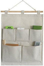 Co-link Linen/Cotton Fabric 5 Pockets Wall Door Closet Hanging Storage Bag - Image 2
