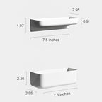 Adhesive Plastic Floating Shelf Stick on Wall Mounted Shower Caddy Shower - Image 6
