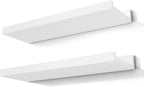 White Floating Shelves for Wall Decor, 14 in Shelf by Unknown