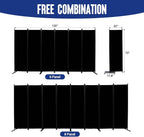 6 Panel Folding Privacy Screen, 11ft W x 6ft H Partition Room Divider Panel | - Image 5