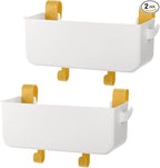2 Pack Bedside Organizer Hanging Caddy, Bunk Bed Shelf Plastic Storage Basket by Yarlung