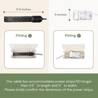 Cable Management Box, Handmade Rattan Cord Organizer - Image 4