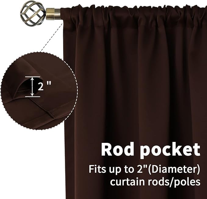 BGment Short Blackout Kitchen Curtains 45 Inches Long - Image 4