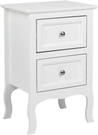 Bonnlo White Nightstand with 2 Drawers, Night Stands by Bonnlo