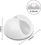 12PCS White Adhesive Cable Clips Cord Organizer - Image 2