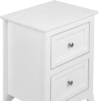 Bonnlo White Nightstand with 2 Drawers, Night Stands - Image 8