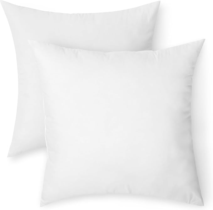 Amazon Basics Square Hypoallergenic Down Alternative Pillow Insert, Machine by AmazonBasics