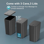 N. NETDOT 3 Pack 3 Gallon Small Trash Can - Image 7