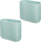 iDesign Small Slim Plastic Bathroom Trash Can - Image 8