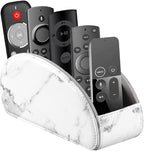 All-in-One Leather White TV Remote Holder by YAPISHI