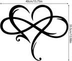 Infinity Heart Wall Decor, Unique Infinity Heart Metal Art Wall Decor Love Sign - Image 7