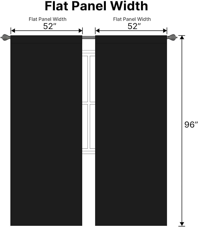 H.VERSAILTEX Blackout Curtains Thermal Insulated Window Treatment Panels Room - Image 7