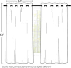 SimpleHome Ombre Black to Grey White Curtains - Image 3
