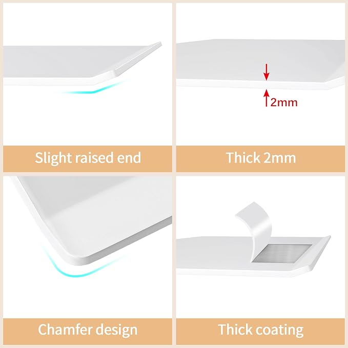 MKO 20" Floating Shelves for Wall, Long Metal Wall Mounted Shelf for Bathroom - Image 5
