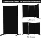 Room Divider 3 Panel-102''Wide Folding Privacy Screen, Large Partition Wall | - Image 7