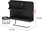 Bedside Shelf for Bed, Metal Floating Nightstand Wall Organizer, No Drill Dorm - Image 2