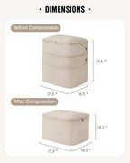 Eachy 2-Pack Comforter Storage Bag Blanket Storage Bags, Compression Storage - Image 2