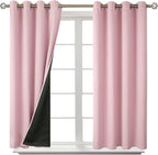 BGment Baby Pink 100% Blackout Curtains - Image 9