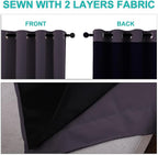 NICETOWN 100% Blackout Curtains 45" Long, 1 Pair, 2 Thick Layers Completely - Image 5