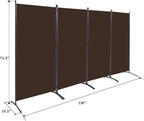 4 Panel Folding Room Divider, Sturdy Frame Freestanding Wall Divider | - Image 5