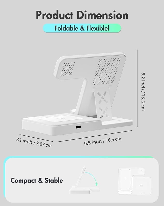 GETPALS Wireless Charger iPhone Charging Station - Image 4