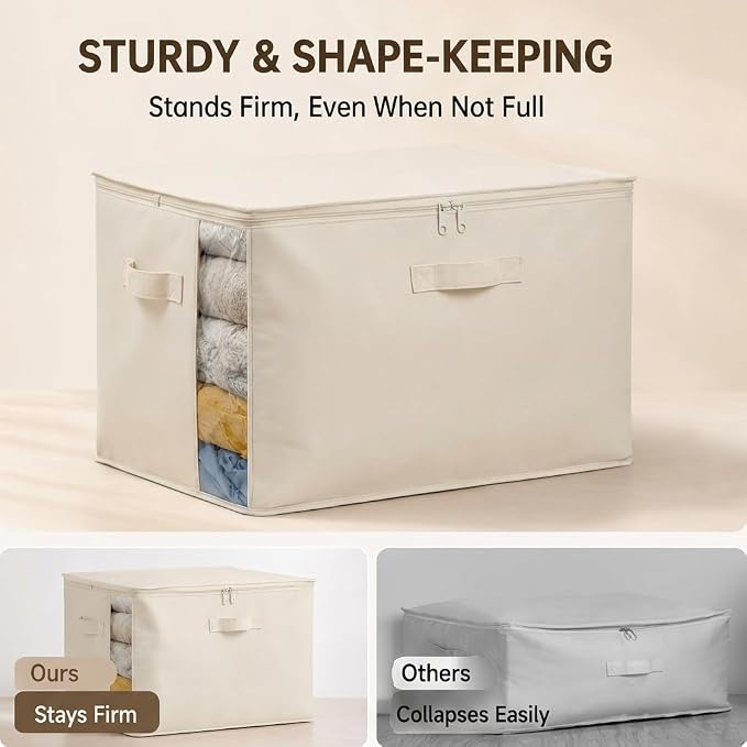 2Pack Canvas Storage Bags for Clothes & Comforters - Image 4