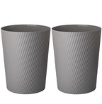 UUJOLY Small Bathroom Trash Can Wastebasket Garbage Can, Dark Grey, 2 Pack | by UUJOLY