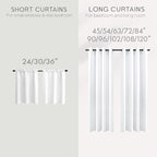 KOUFALL 48 Inch Curtains for Bathroom, Room Darkening Blackout Short Window - Image 8