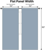 H.VERSAILTEX Blue Back Tab Blackout Curtains 90 Inch Long - Image 7