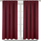 BGment Short Burgundy Blackout Curtains 45 Inch Length by BGment
