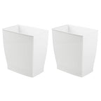 iDesign Small Plastic Bathroom Trash Can, Slim Rectangle by iDesign