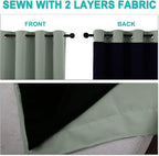 NICETOWN 100% Blackout Window Curtain Panels, Heat and Full Light Blocking - Image 4
