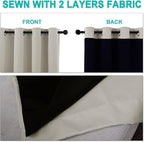NICETOWN Full Shading Curtains for Windows, Super Heavy-Duty Black Lined - Image 5