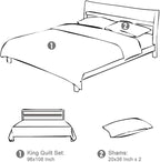 3-Piece King Quilt Sets Patchwork Bedspreads - Image 7