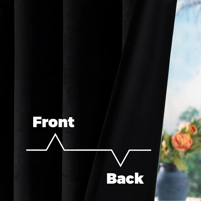 BGment Velvet Blackout Curtains 120 Inches Long - Image 4
