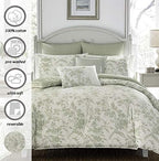 Laura Ashley - Twin Comforter Set, Soft & Reversible Cotton Bedding, Medium - Image 7