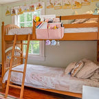 Bedside Caddy Organizer 5 Pockets 4 Hooks Bunk Bed 2Pack Pink | Hanging Storage - Image 4