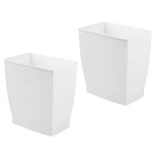 iDesign Small Plastic Bathroom Trash Can, Slim Rectangle - Image 8