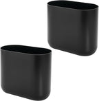 iDesign Small Slim Plastic Bathroom Trash Can - Image 8