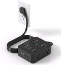 Power Strip Surge Protector, 5Ft Flat Extension Cord by HANYCONY