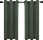 Easy-Going Thermal Grommet Blackout Curtains, 2 Panels 34x54 in | Greyish Green by Easy-Going