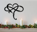 Infinity Heart Wall Decor, Unique Infinity Heart Metal Art Wall Decor Love Sign - Image 6