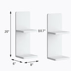 Floating Wall Shelves Set of 2, Modern Storage - Image 2
