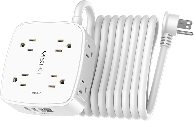 15 Ft Surge Protector Power Strip by YISHU