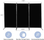 Room Divider 6FT Folding Privacy Screens, 3 Panel Partition Room Dividers | - Image 5