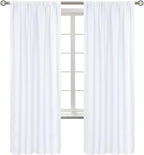 BGment White Curtains 72 Inch Length by BGment