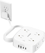 10 Ft Surge Protector Power Strip by YISHU