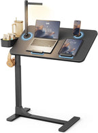 SAIJI Magnetic Height and 360° Angle Adjustable Overbed Bedside Table Tray | by SAIJI